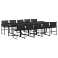 VidaXL Black Textilene Patio Dining Ensemble