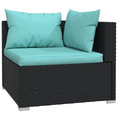 VidaXL Large Black Garden Lounge Configuration