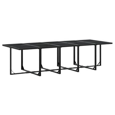 VidaXL Black Textilene Patio Dining Ensemble